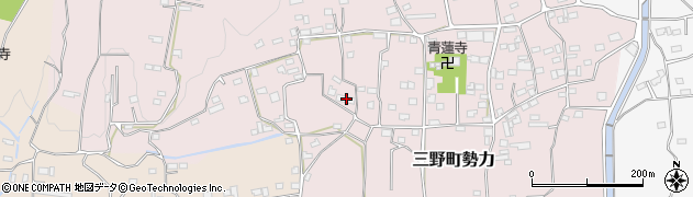 徳島県三好市三野町勢力619周辺の地図