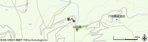 徳島県吉野川市川島町学（峯八）周辺の地図