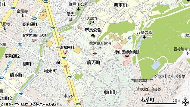 〒745-0836 山口県周南市慶万町の地図