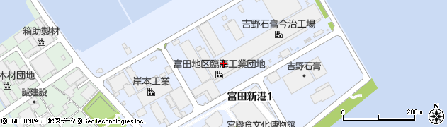 愛媛県今治市富田新港周辺の地図
