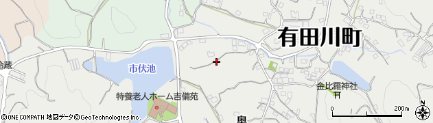 和歌山県有田川町（有田郡）奥周辺の地図