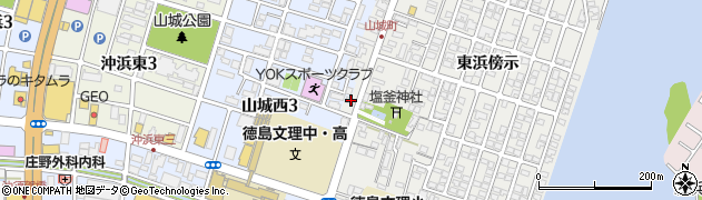 徳島県徳島市山城町西浜傍示151周辺の地図