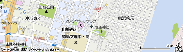 徳島県徳島市山城町西浜傍示152周辺の地図