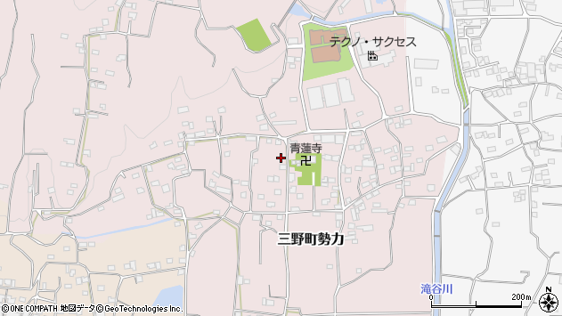 〒771-2303 徳島県三好市三野町勢力の地図