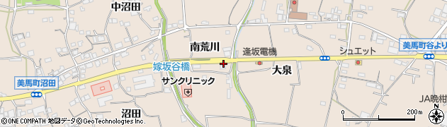 徳島県美馬市美馬町（南荒川）周辺の地図