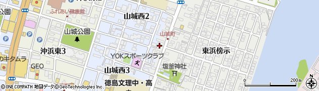 徳島県徳島市山城町西浜傍示156周辺の地図
