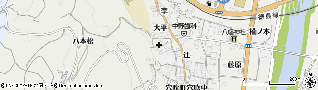 徳島県美馬市穴吹町穴吹大平周辺の地図