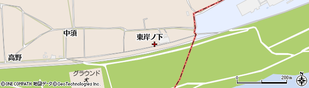 徳島県美馬市美馬町（東岸ノ下）周辺の地図
