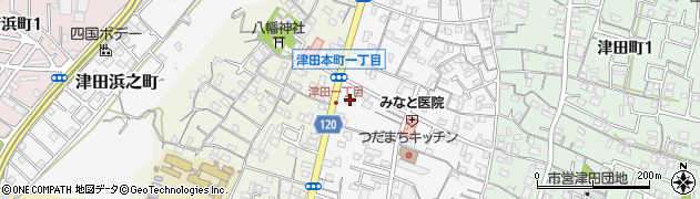 徳島信用金庫津田支店周辺の地図