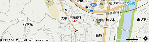 徳島県美馬市穴吹町穴吹李1周辺の地図