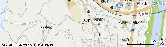 徳島県美馬市穴吹町穴吹大平29周辺の地図