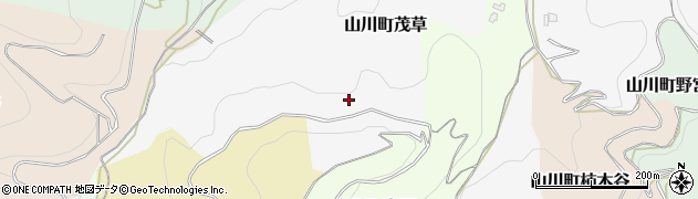 徳島県吉野川市山川町茂草周辺の地図