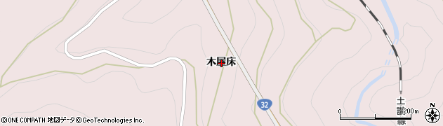 徳島県三好市池田町西山木屋床周辺の地図