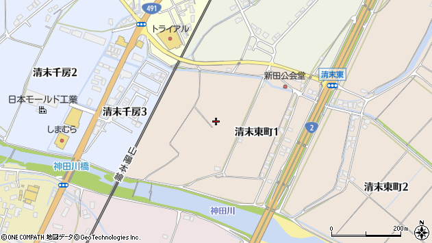 〒750-1156 山口県下関市清末東町の地図