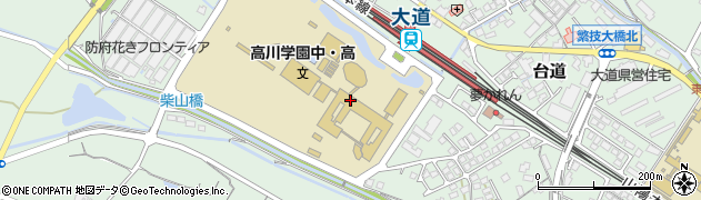 高川ハイスクール　大道教室周辺の地図