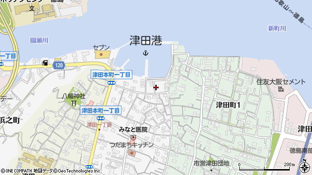 〒770-8003 徳島県徳島市津田本町の地図