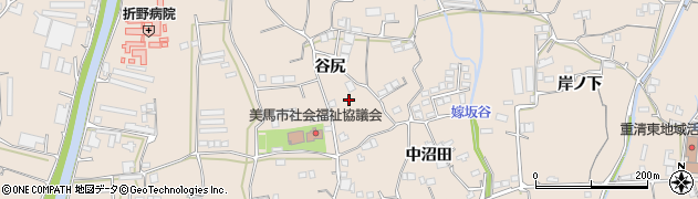 徳島県美馬市美馬町（谷尻）周辺の地図