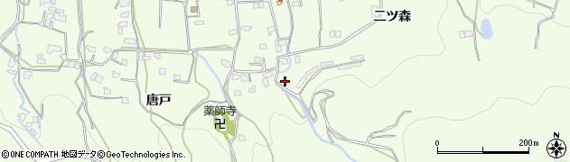 徳島県吉野川市川島町学（二ツ森）周辺の地図