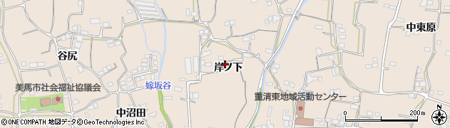 徳島県美馬市美馬町（岸ノ下）周辺の地図