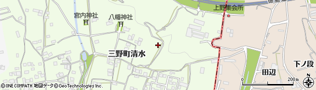 徳島県三好市三野町清水1374周辺の地図