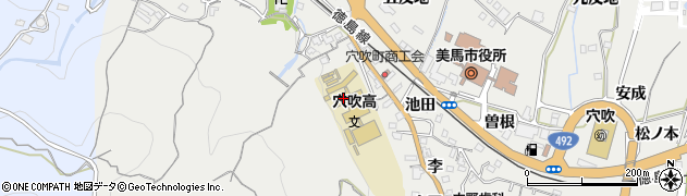 徳島県立穴吹高等学校周辺の地図
