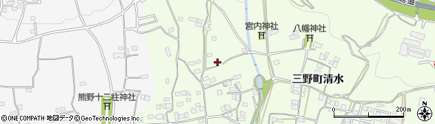 徳島県三好市三野町清水1233周辺の地図