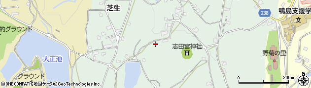 徳島県吉野川市川島町山田（平倉）周辺の地図