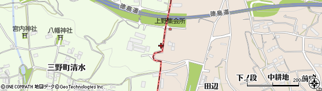 徳島県三好市三野町清水1395周辺の地図