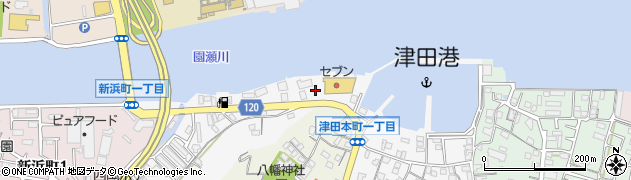 徳島県徳島市津田浜之町1周辺の地図