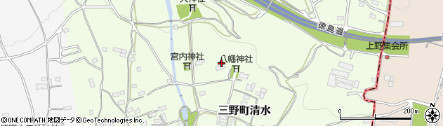 徳島県三好市三野町清水1078周辺の地図