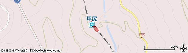 坪尻駅周辺の地図