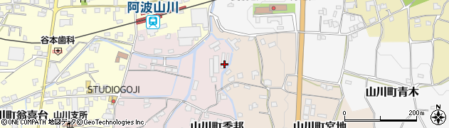徳島県吉野川市山川町季邦周辺の地図