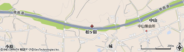 徳島県美馬市美馬町（松ヶ嶽）周辺の地図