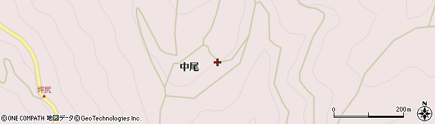 徳島県三好市池田町西山（上中尾）周辺の地図