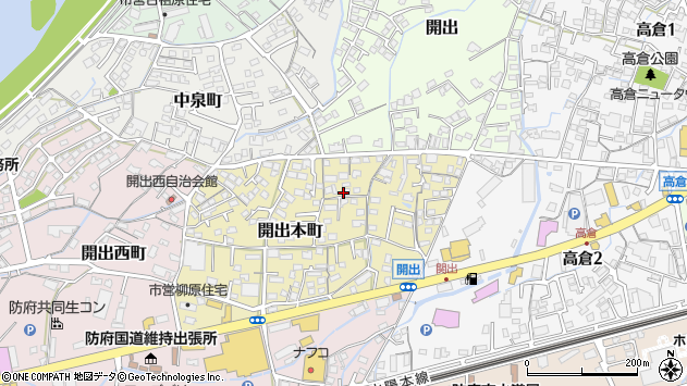 〒747-0053 山口県防府市開出本町の地図