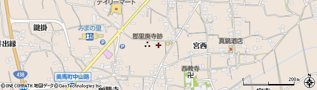 徳島県美馬市美馬町（銀杏木）周辺の地図