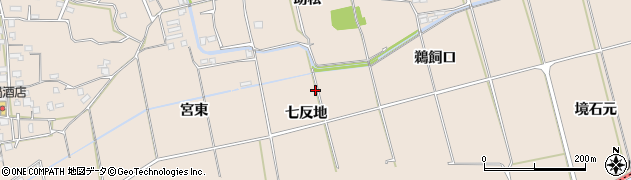 徳島県美馬市美馬町（七反地）周辺の地図