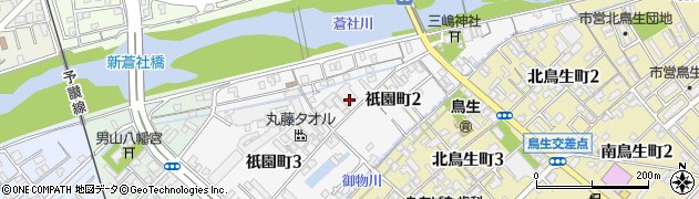 愛媛県今治市祇園町周辺の地図