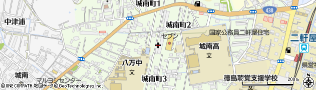 徳島県徳島市城南町周辺の地図
