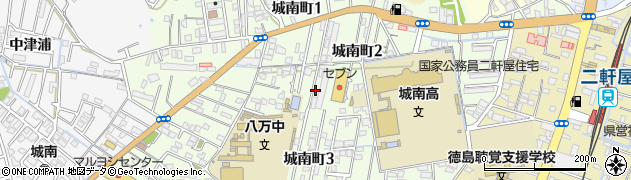 徳島県徳島市城南町周辺の地図