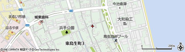 愛媛県今治市東鳥生町周辺の地図