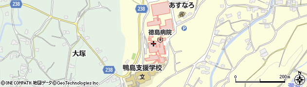 徳島大正銀行国立療養所徳島病院 ＡＴＭ周辺の地図