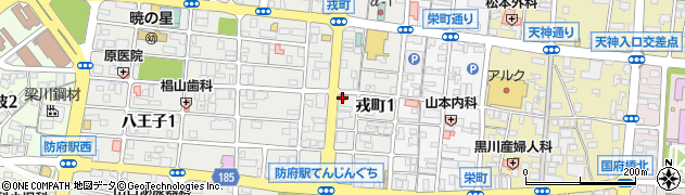 防府駅前郵便局周辺の地図