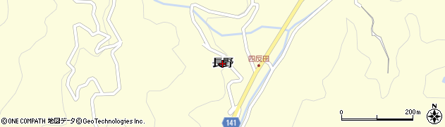 山口県岩国市長野周辺の地図