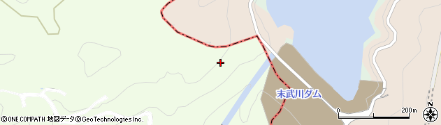 末武川ダム周辺の地図