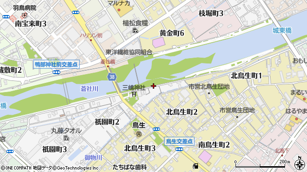 〒794-0804 愛媛県今治市祇園町の地図