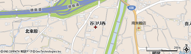 徳島県美馬市美馬町谷ヨリ西23周辺の地図