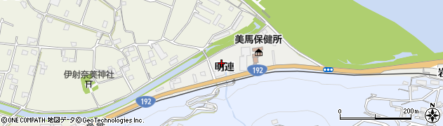 徳島県美馬市穴吹町穴吹（明連）周辺の地図