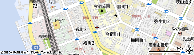 山田石油サービス株式会社　徳山新宿給油所周辺の地図