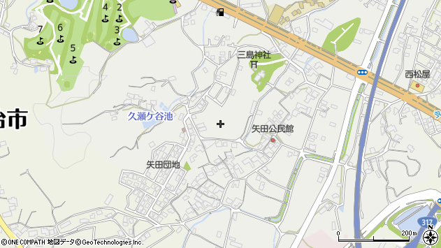 〒794-0073 愛媛県今治市矢田の地図